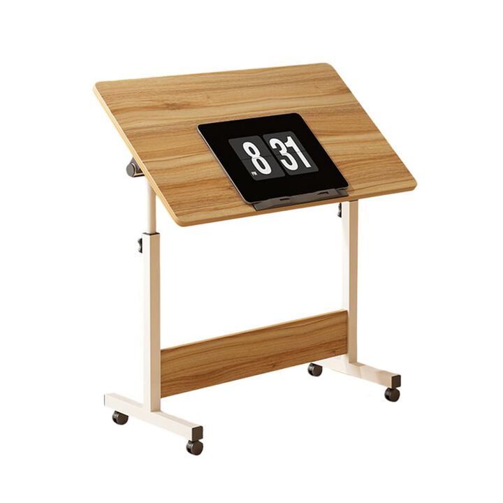 Collapsible Adjustable Standing Desk on Wheels &ndash; Sit-Stand, Portable for Home Office & Small Spaces