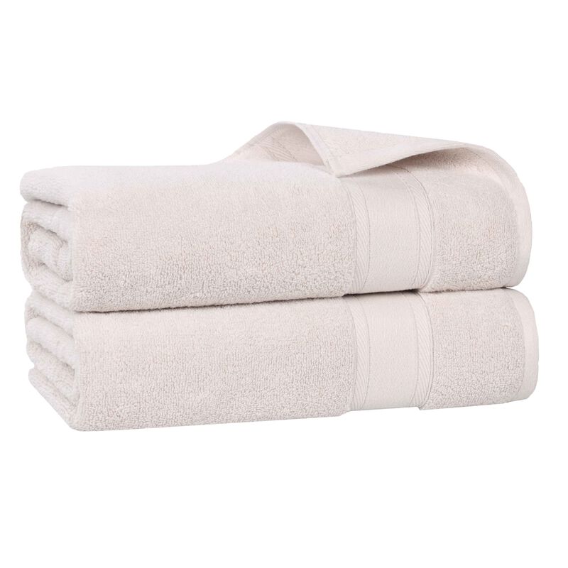 Set of 2 Cotton Medium Weight Bath Sheets for Everyday Bathroom Use image number 0
