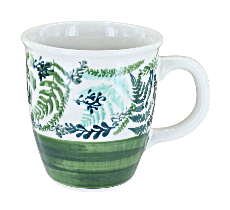 Blue Rose Polish Pottery Festive Fir Coffee Mug