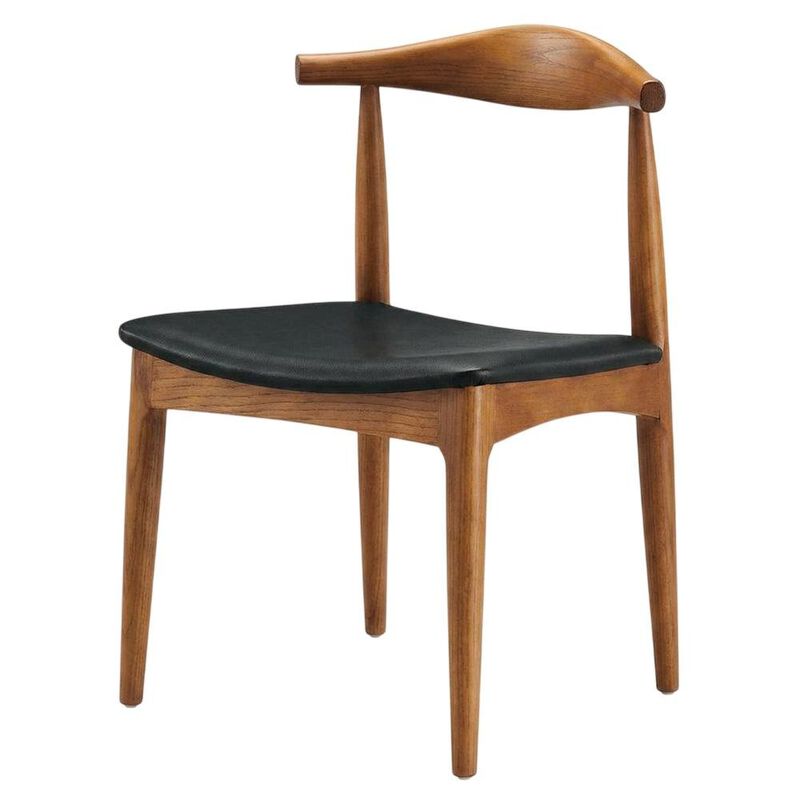 Wooden Dining Chairs for Kitchen and Modern Dining Room Tables, Black, Set of 4 image number 2
