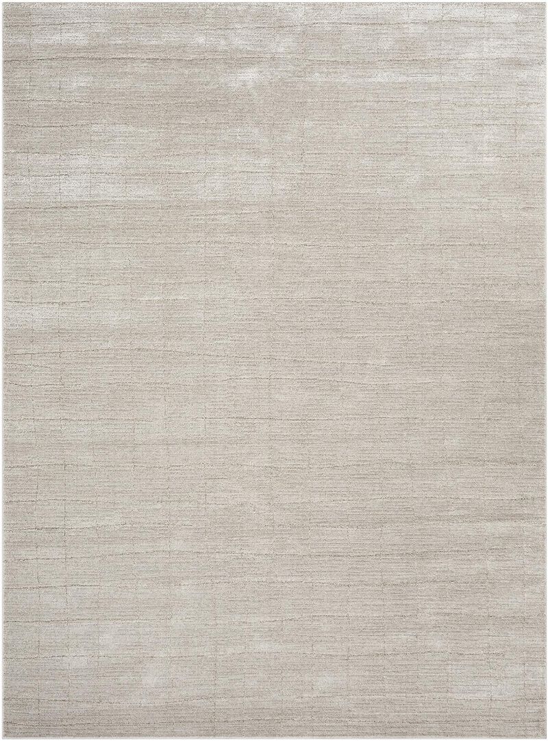 HomeRoots 8' X 10' Beige and Ivory Abstract Power Loom Area Rug image number 2