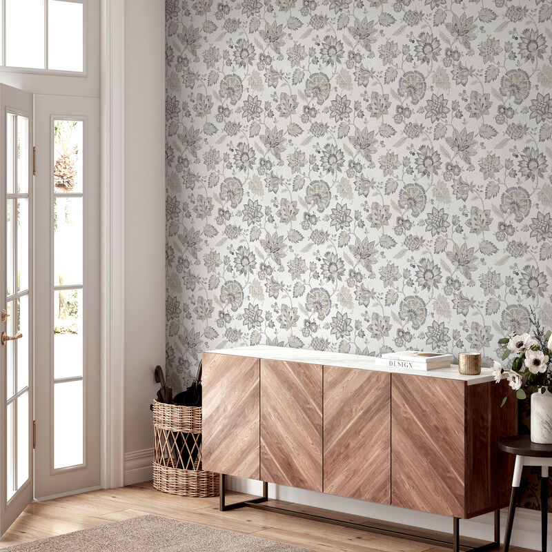 Prudie Denim Jacobean Trail Wallpaper image number 5