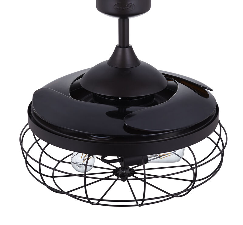Fanaway Industri 48" Retractable Blade Ceiling Fan with Light and Remote, Industrial Fandelier Ceiling Fan, Patented Design Technology, Stronger Thicker Blades, Oil Rubbed Bronze image number 5