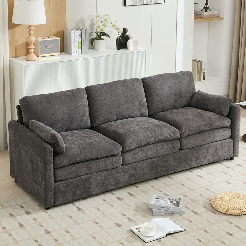 Whisen 89" Cozy 3-seater Sofa, Oversized Comfy Cloud Sofa, Double Cushion 3-seater Sofa image number 1