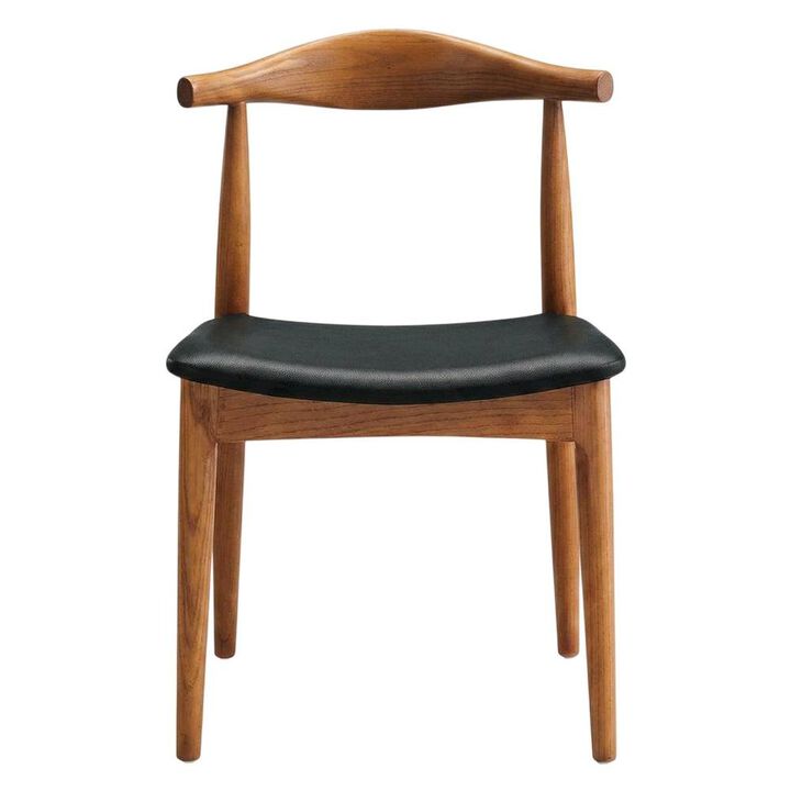 Wooden Dining Chairs for Kitchen and Modern Dining Room Tables, Black, Set of 4