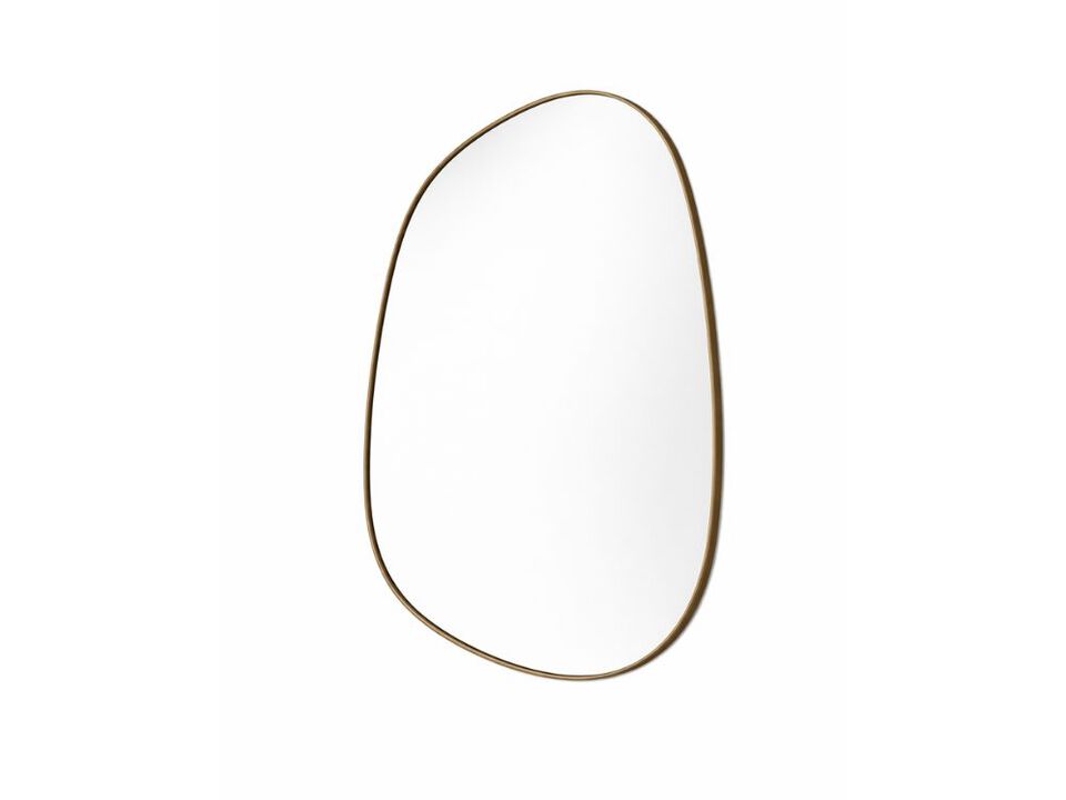 Brass Asymmetrical Wall Mirror 23x18 Inch Modern Decorative Mirror for Home