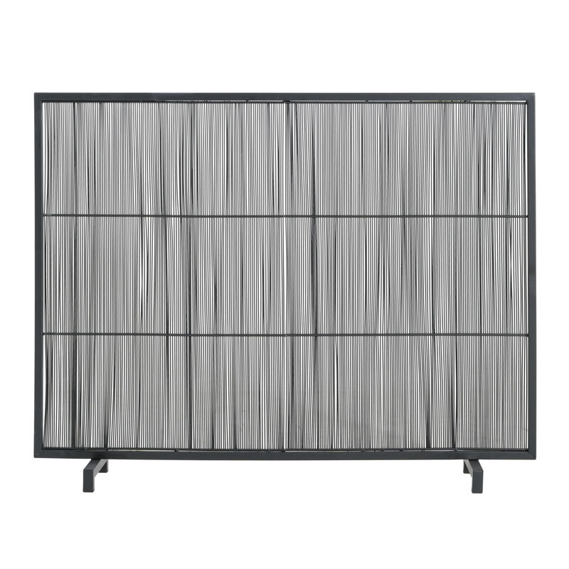 Christopher Knight Home Shanice Modern Rectangular Metal Single Panel Fireplace Screen image number 0