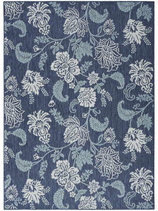 Garden Oasis GOA03 Navy 4' x 6' Rug
