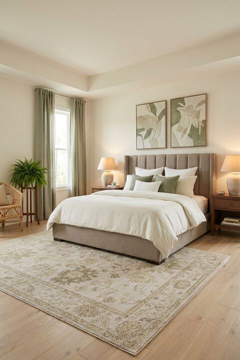 Willa Dove/Forest 7'10" x 7'10" Round Rug