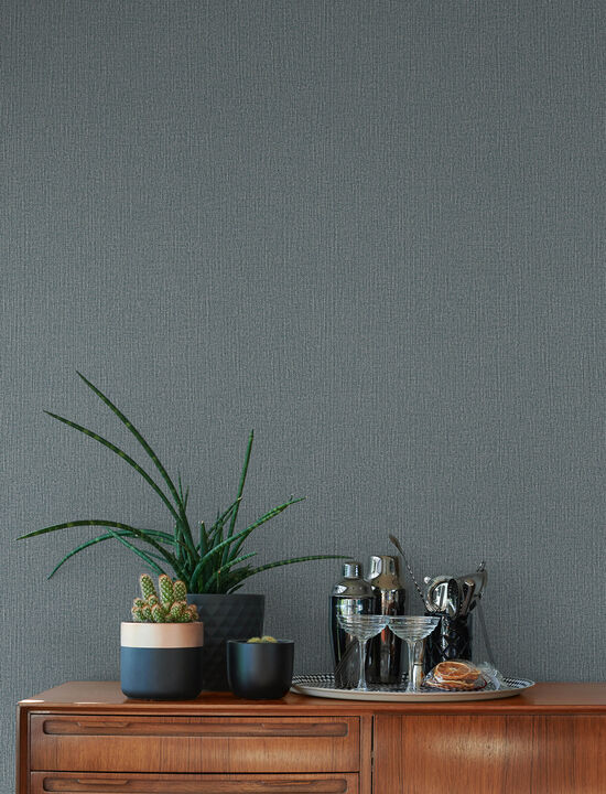 Hatton Blue Faux Tweed Wallpaper (Set of 2)