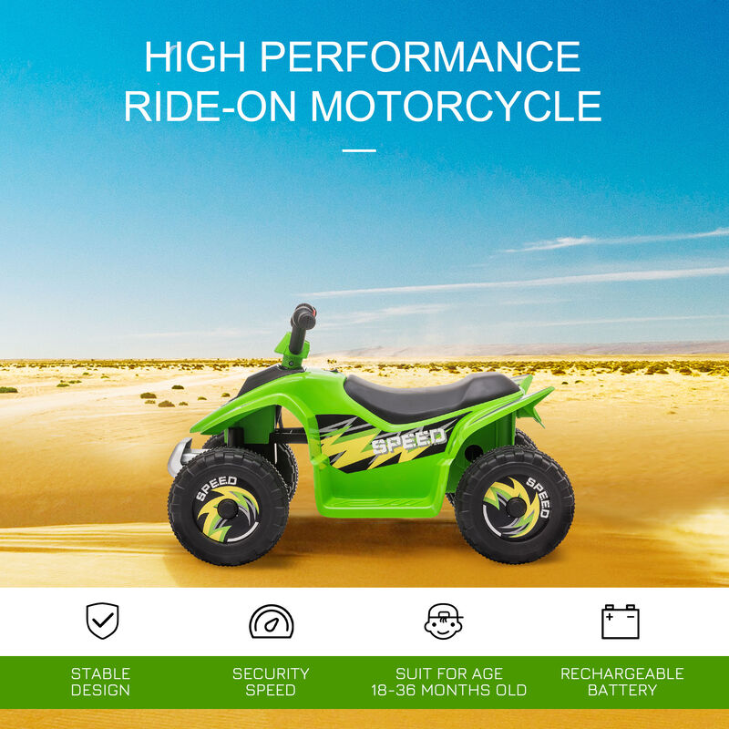 BreeBe 6V Kids ATV 4-Wheeler Ride on Car, Electric Motorized Quad Battery Powered Vehicle with Forward/Reverse Switch image number 3