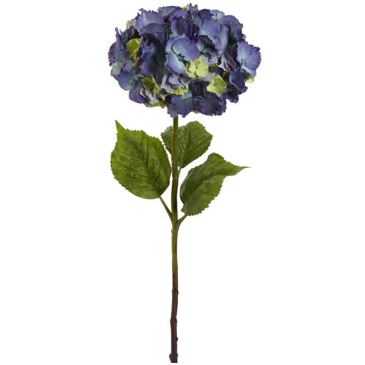 Nearly Natural 28-in Hydrangea Artificial Flower (Set of 3)