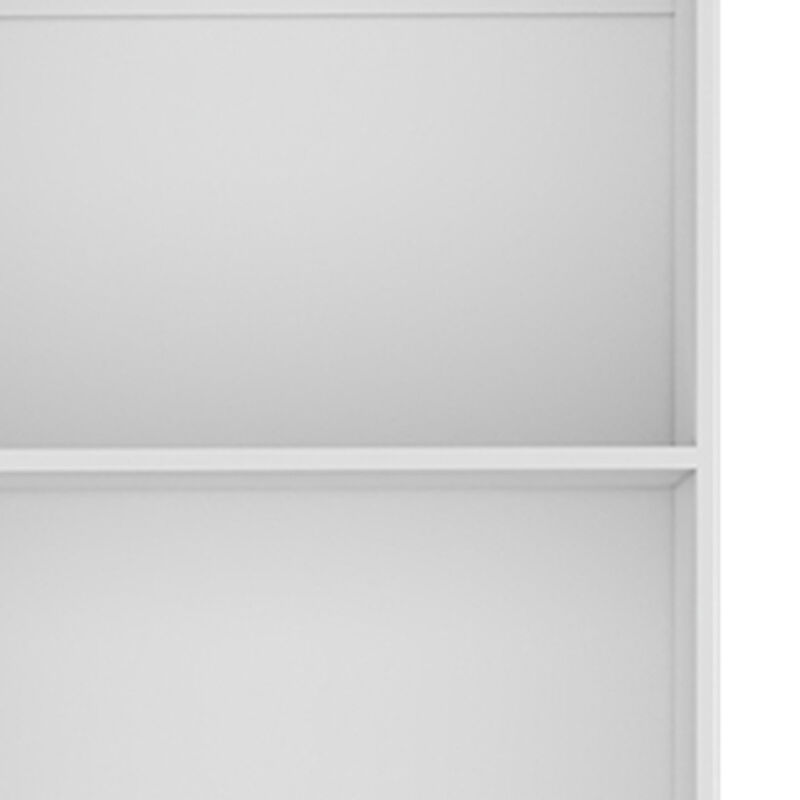 HomeRoots 71" White Wood Four Tier Bookcase image number 5