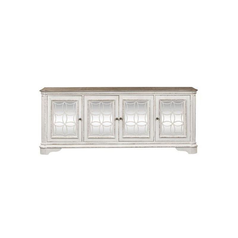 Liberty Furniture Magnolia Manor TV Console in Antique White image number 1