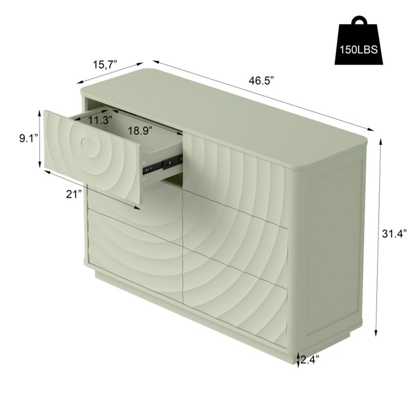 Vudnox 6 Drawer Dresser image number 9