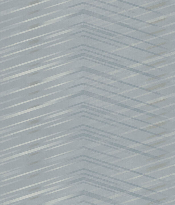 Glistening Chevron Smokey Blue Wallpaper