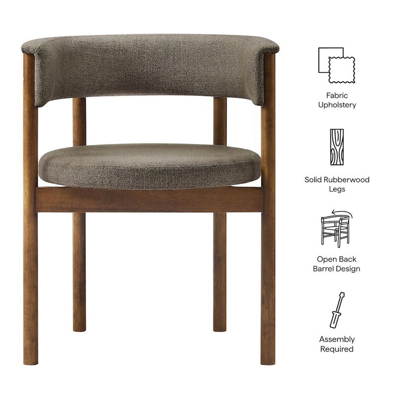 Clea Curved Upholstered Dining Chairs Set Of 2 image number 2
