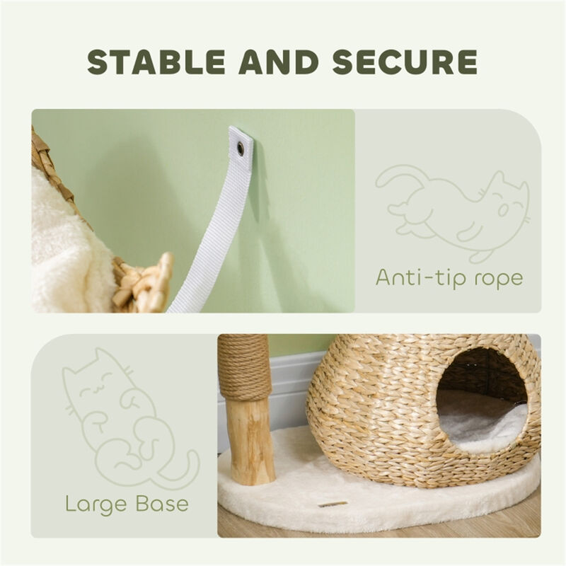 Premium Cat Tree with Multi-Level Perches, Scratching Posts, and Cozy Hideaways for Cats