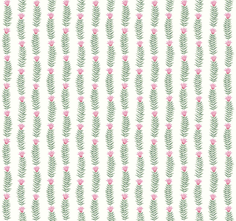 Eden White & Green Wallpaper