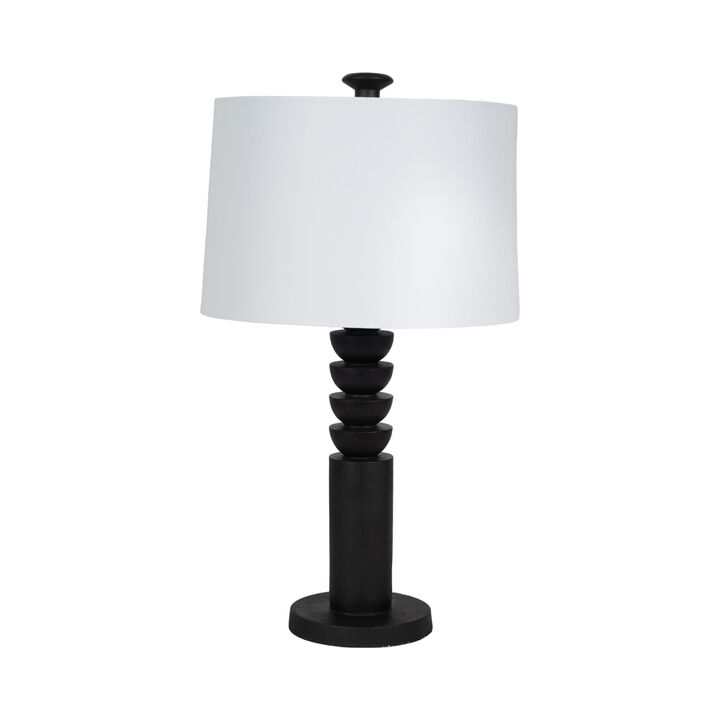 27" Carved Totem Table Lamp