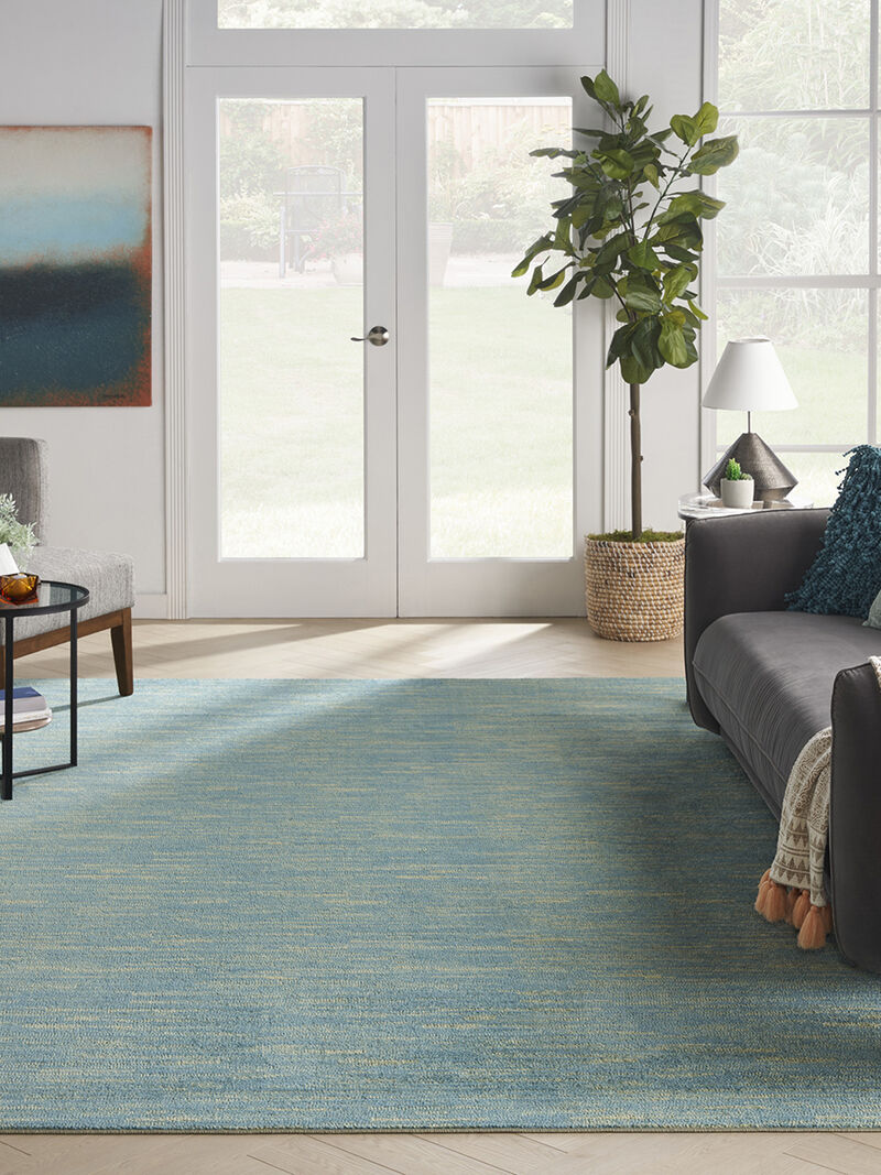 Nourison Essentials NRE01 Blue/Green 10' x 14' Rug