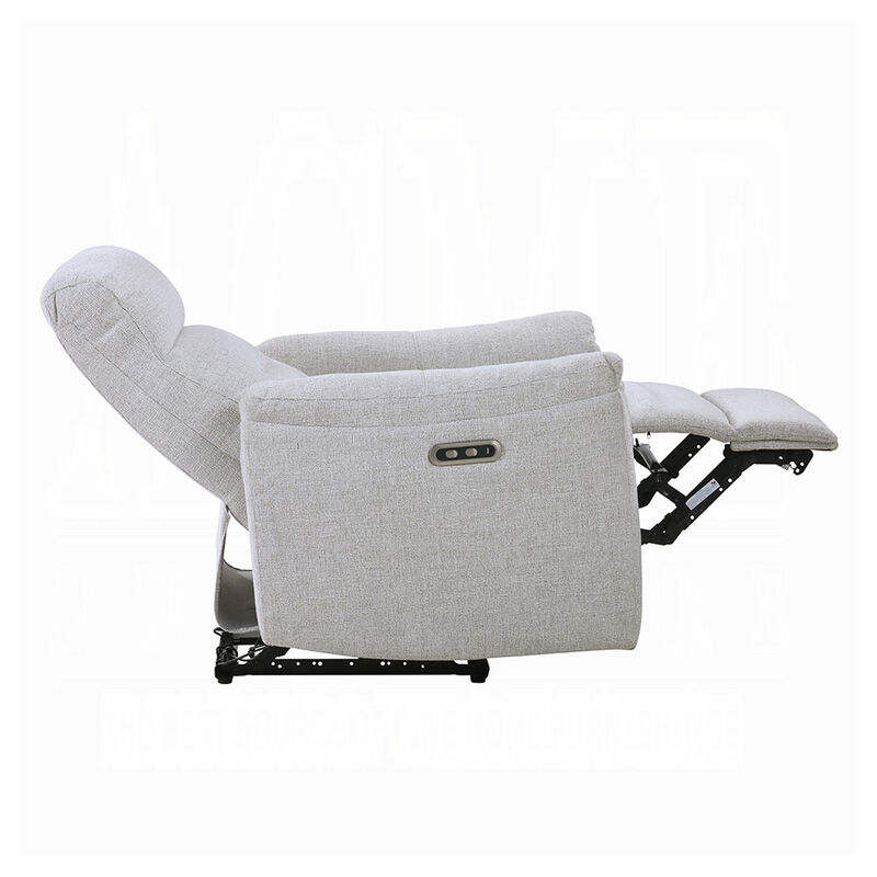 Tres Power Motion Recliner Chair with USB Port, Foam Fill Gray Chenille image number 3