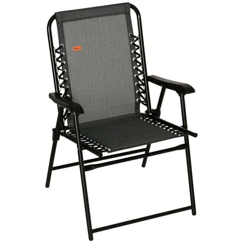Hivvago Bungee Sling Chair with Armrests for Patio & Lawn image number 0