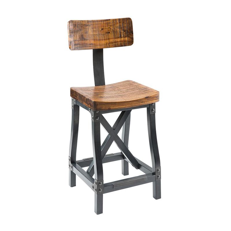 INK+IVY Lancaster Barstool With Back