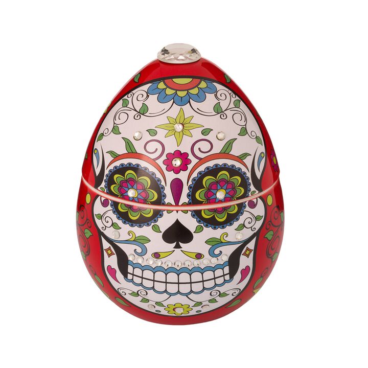 Candle in Ceramic SKULL 7.8 oz Red 4.72 diam. x 7.28 in