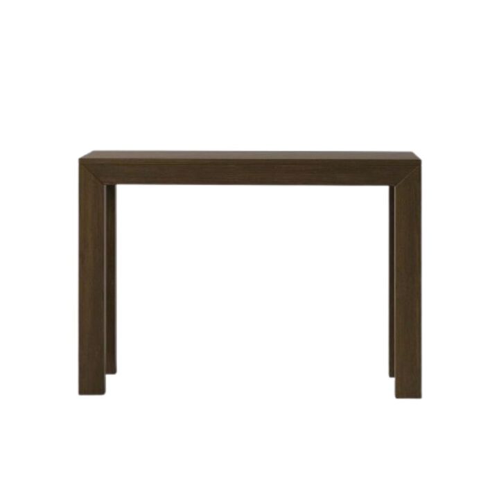 Hivvago Solid Wood Modern Accent Console Table / Sofa Table in Dark Brown Walnut Finish