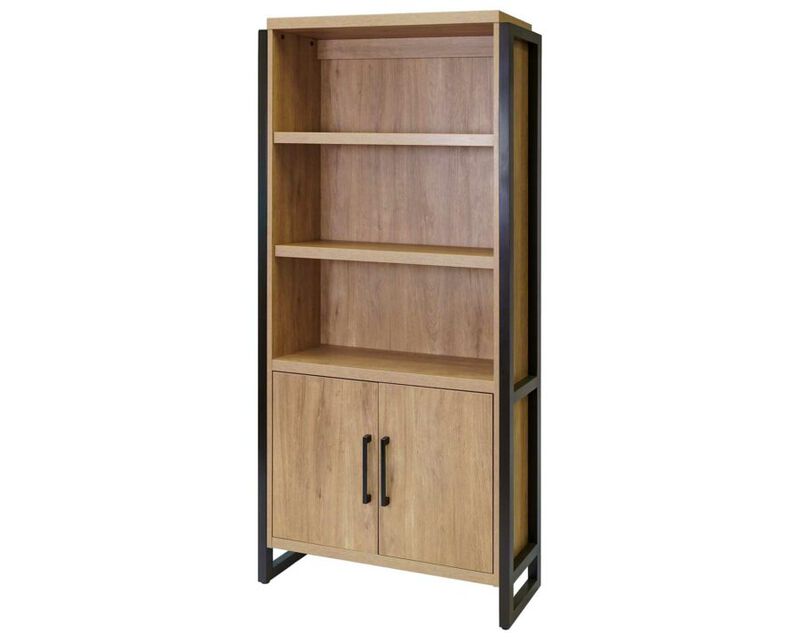 Mason 78" Lower Door Bookcase in Brown