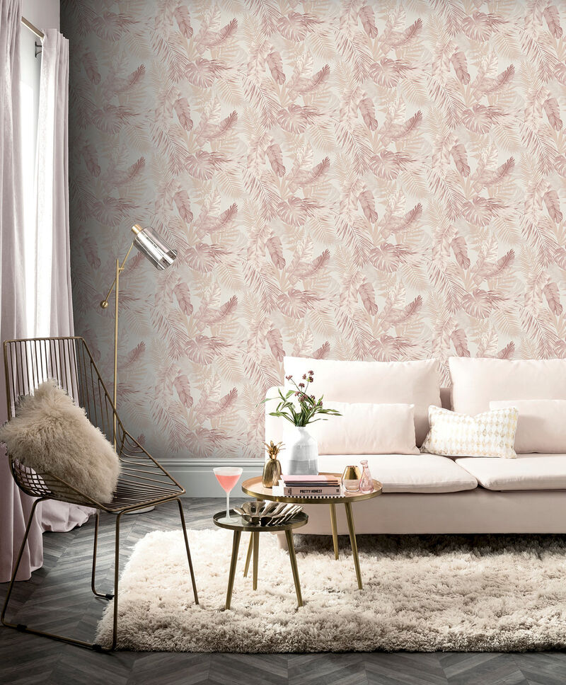 Nell Blush Tropical Wallpaper image number 1