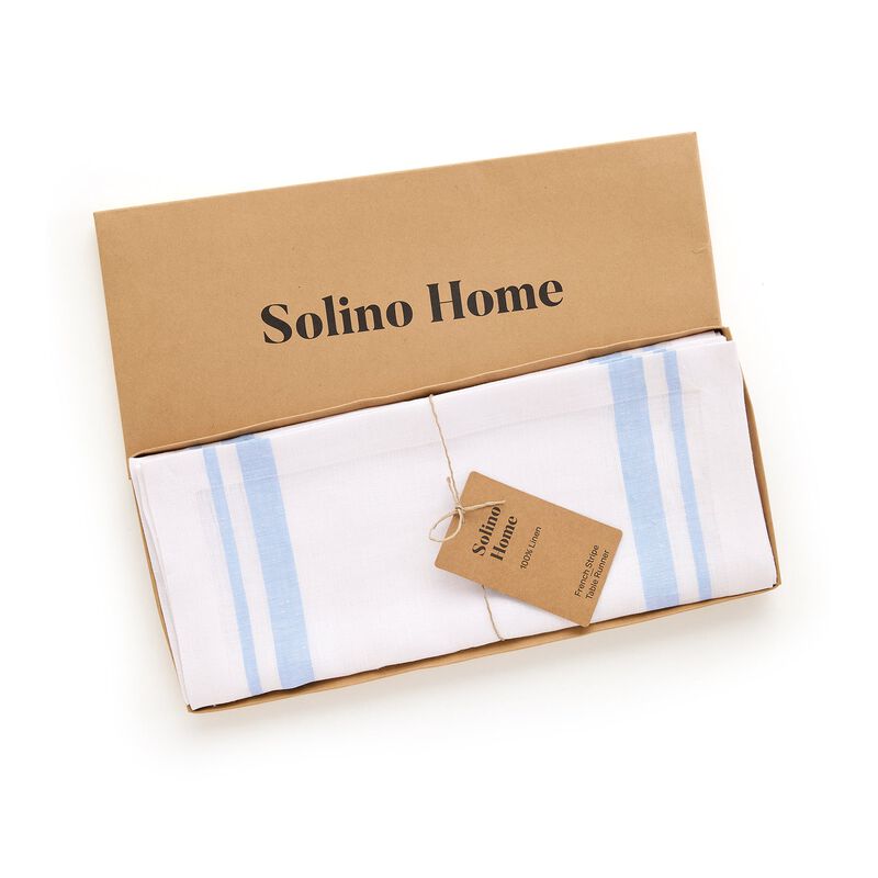 Linen Table Runner - French Stripe image number 3