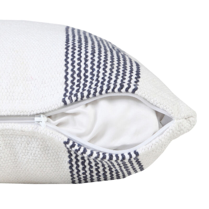 Handcrafted Cotton Geometric Zippered Pillow &ndash; Decorative Cushion for Couch, Chair, or Bed