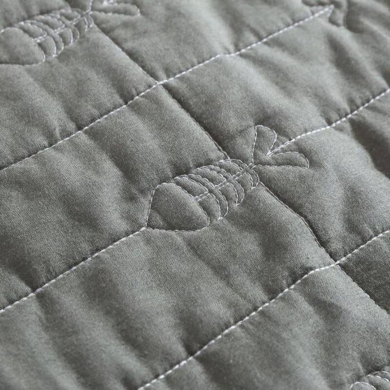 Hivvago Lightweight Dark Green Brick Fish Pattern 4 Piece Cotton Daybed Cover Set