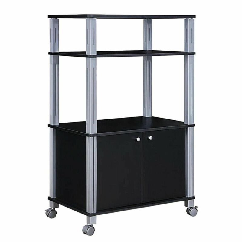 Hivvago Microwave Rack Stand Rolling Storage Cart