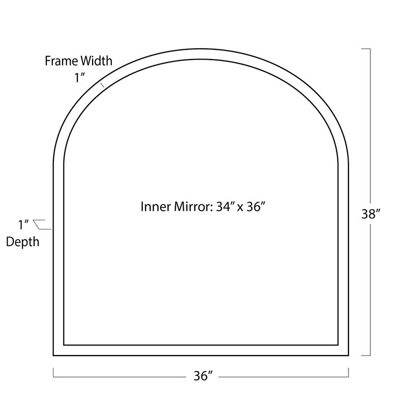 Knox Leather Mantle Mirror