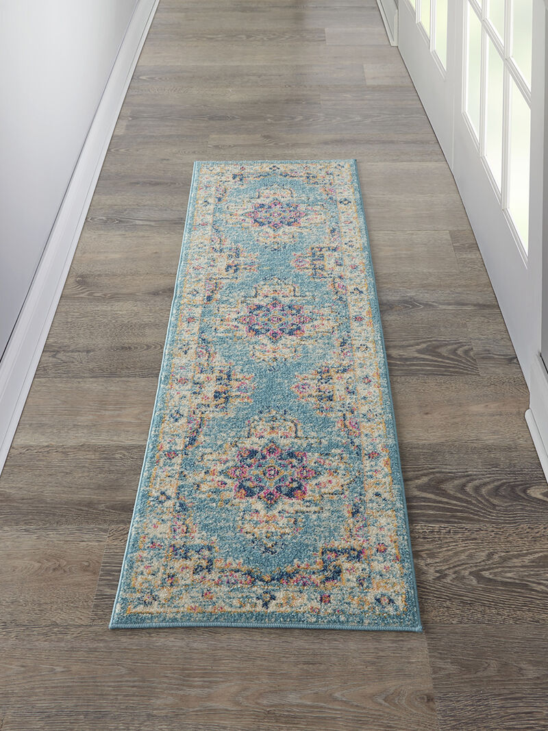 Passion PSN03 Light Blue 1'10" x 2'10" Rug image number 6