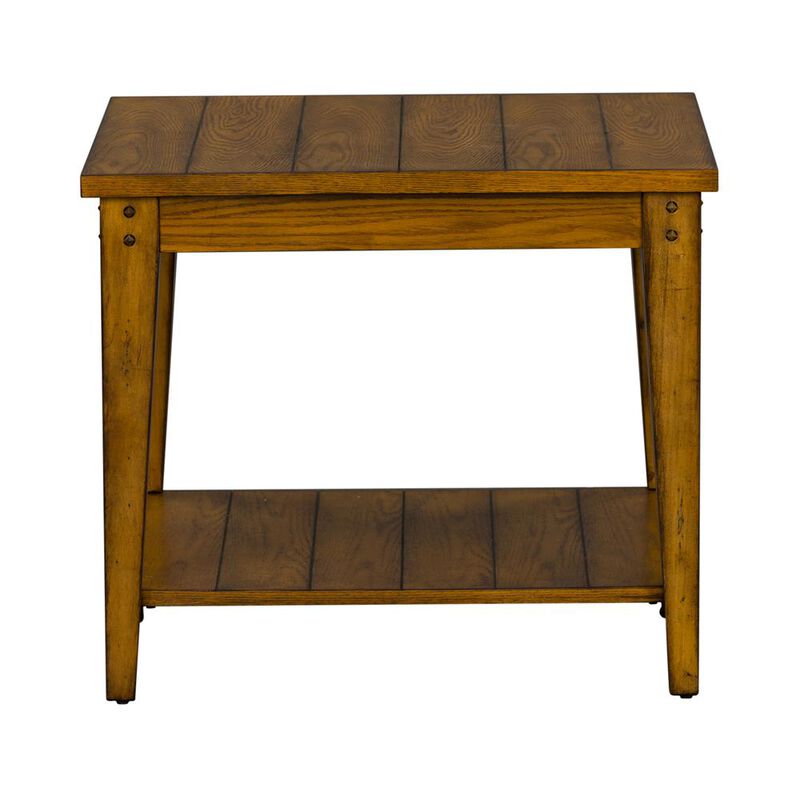 Liberty Furniture Lake House Square Lamp Table in Oak image number 2