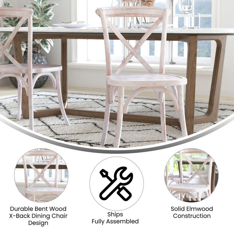 Wood Cross Back Chairs