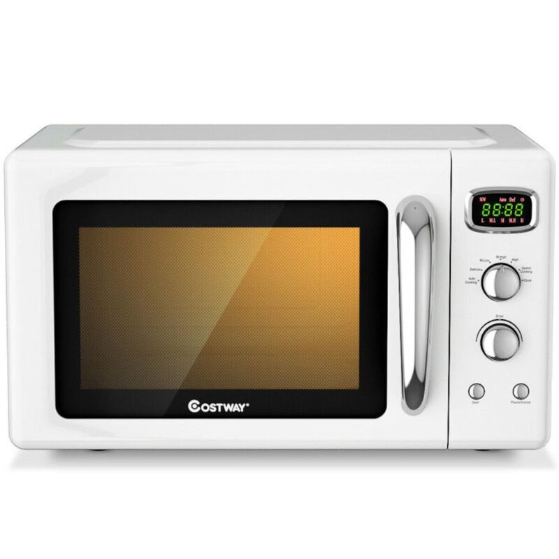 Costway 0.9 Cu.ft Retro Countertop Compact Microwave Oven