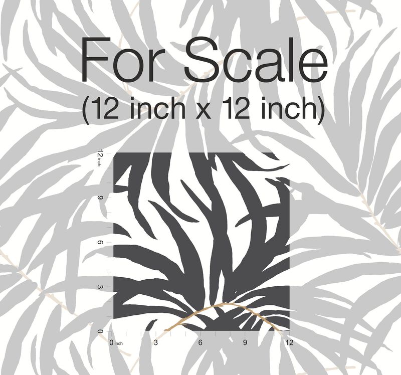 Bali Leaves Black Peel & Stick Wallpaper (Double Roll) image number 7