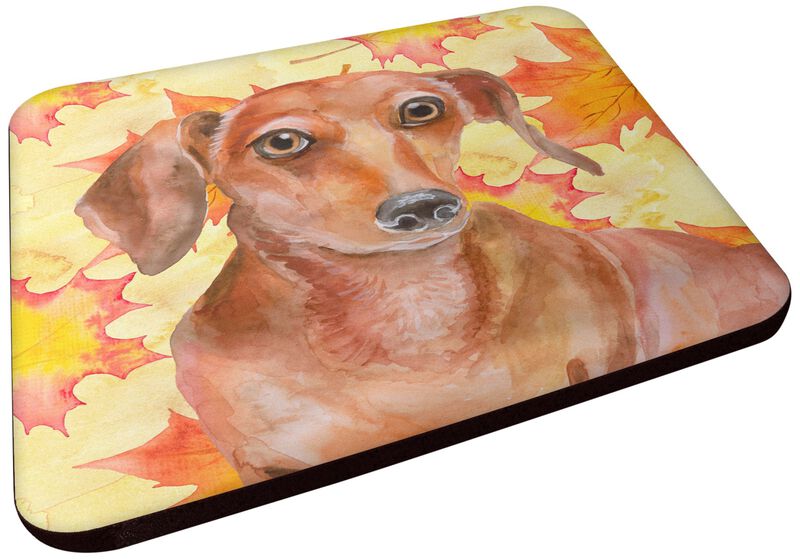 Caroline's Treasures Red Dachshund Fall Decorative coasters, Multicolor