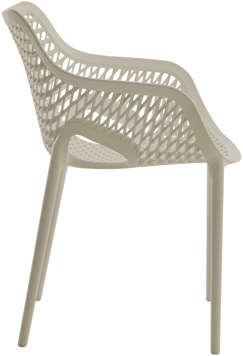 Meridian Furniture Mykonos Taupe Outdoor Patio Dining Chair, Set of 4 image number 4