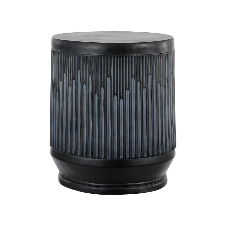 Kline Mid-Century Modern Brutalist Indoor/Outdoor Accent Table