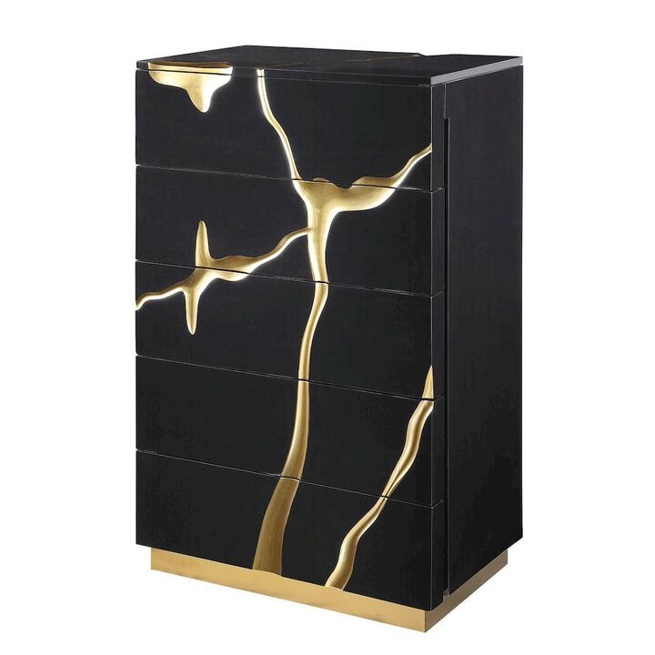 50" Tall High Gloss Lacquered Drawer Chest