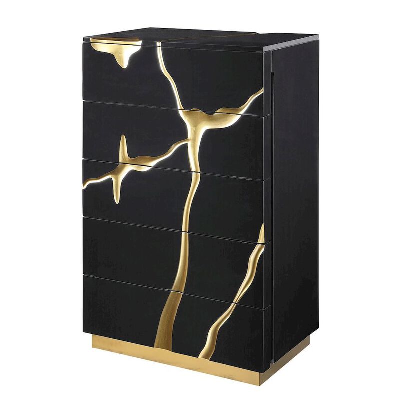 50" Tall High Gloss Lacquered Drawer Chest image number 0