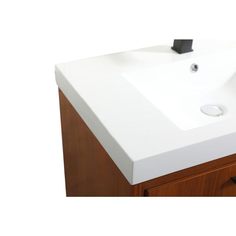 Elegant Kitchen and Bath 30 inch Single bathroom vanity in Teak