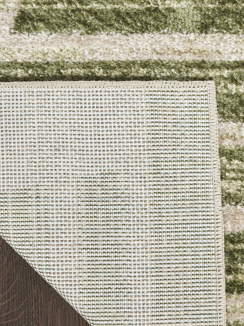 Astra Machine Washable ASW03 Ivory/Olive 3'3" x 5' Rug