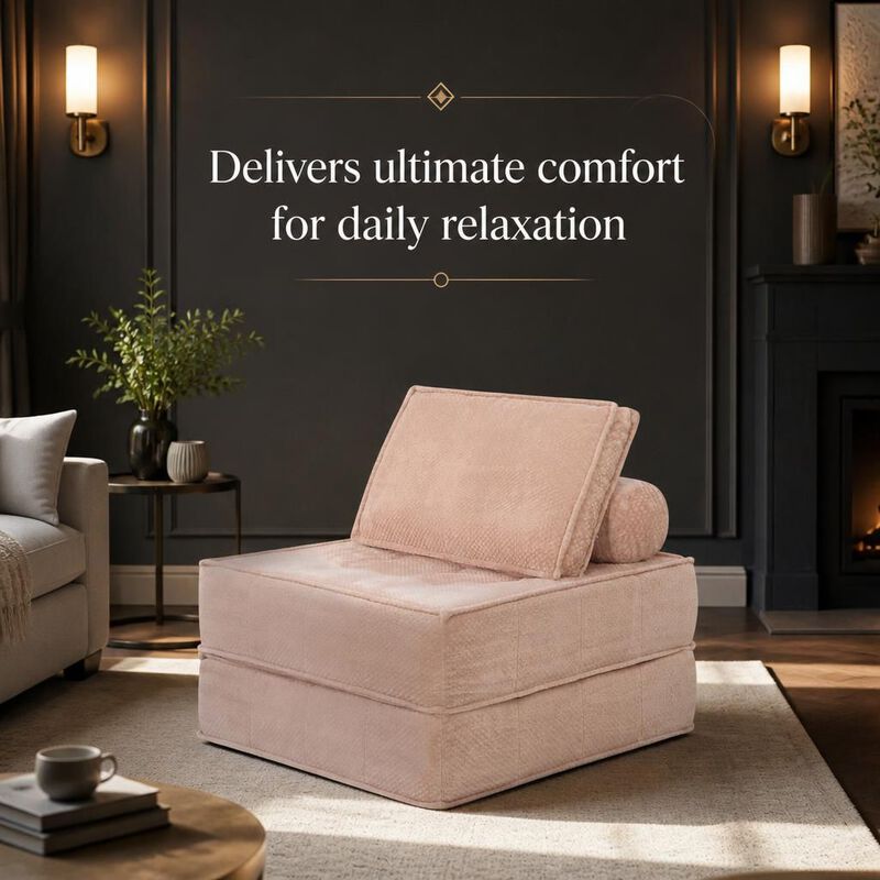 GOODSILO Modular Single Seater Sofa with DIY Multi-Combination Design, Skin-Friendly Fabric for Living Room image number 4